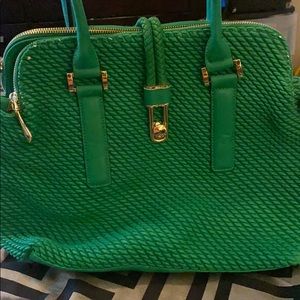 Bright green handbag